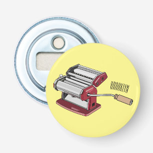 Pasta maker cartoon illustration  bottle opener