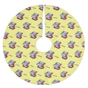 Pasta maker cartoon illustration  brushed polyester tree skirt