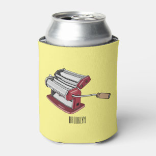Pasta maker cartoon illustration can cooler