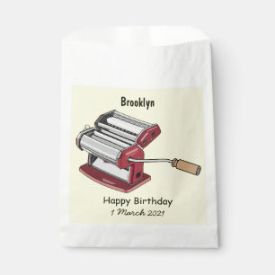 Pasta maker cartoon illustration favour bag