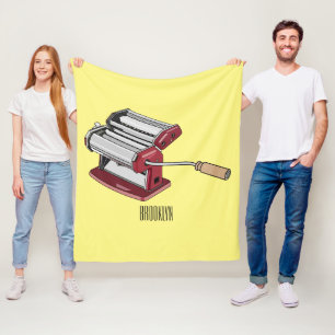 Pasta maker cartoon illustration  fleece blanket