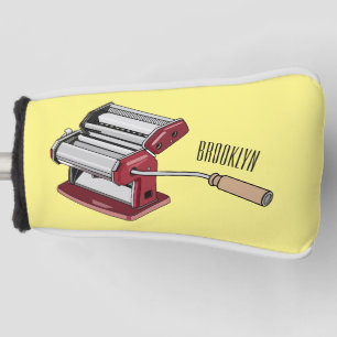 Pasta maker cartoon illustration  golf head cover