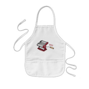 Pasta maker cartoon illustration  kids apron
