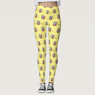 Pasta maker cartoon illustration  leggings