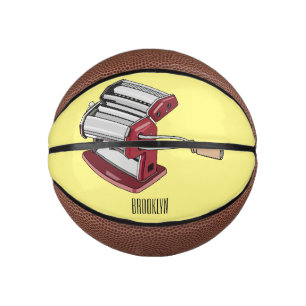 Pasta maker cartoon illustration  mini basketball