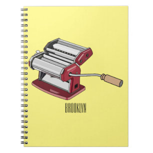 Pasta maker cartoon illustration  notebook