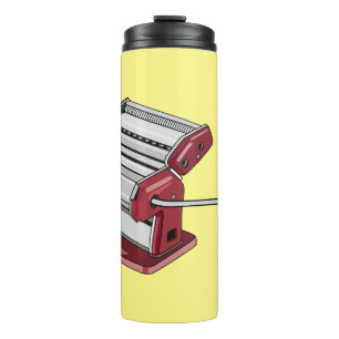 Pasta maker cartoon illustration thermal tumbler