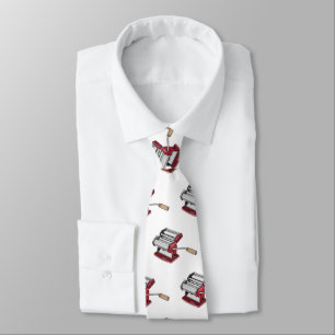 Pasta maker cartoon illustration  tie