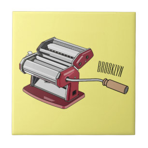 Pasta maker cartoon illustration  tile