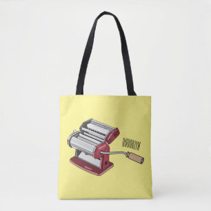 Pasta maker cartoon illustration  tote bag