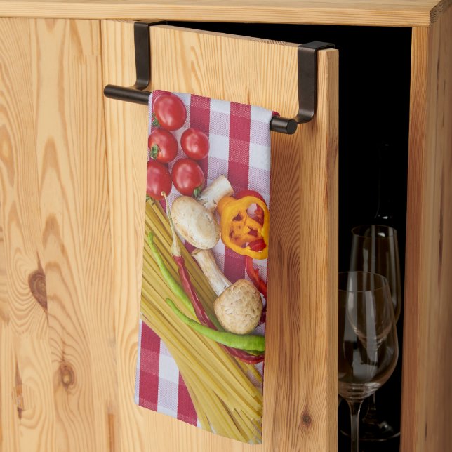 Pasta Mushroom Tomato Kitchen Towels (Thirds Fold)