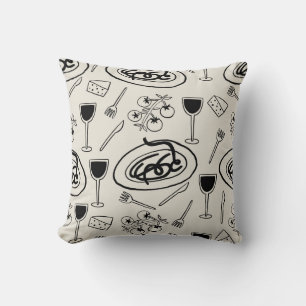 Pasta Night Essentials Throw Pillow