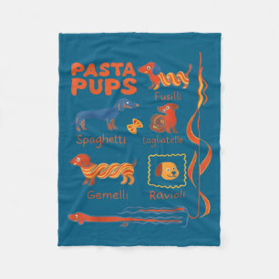 Pasta P Dog Funny Dachshund Dog Pasta Foodie Dog S Fleece Blanket