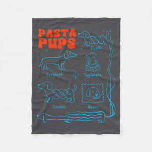 Pasta P Funny Dachshund Wiener Dog Pasta Foodie Do Fleece Blanket