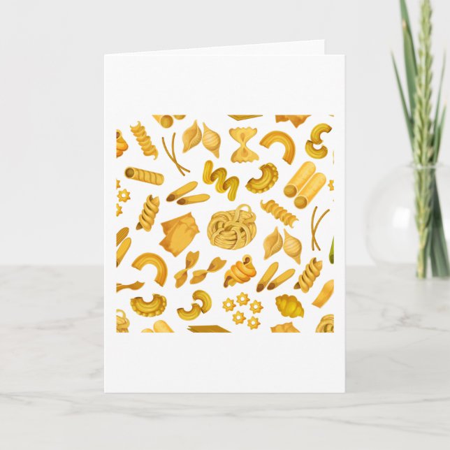 Pasta Pattern Pasta Lover Pasta Patterns Card (Front)