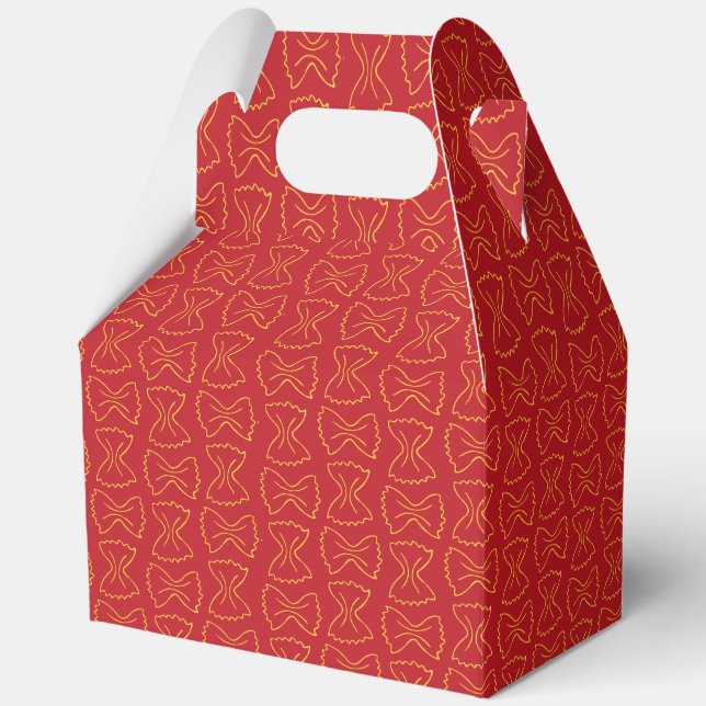 Pasta Pattern Red Italian That's Amore Favor Box (Front)