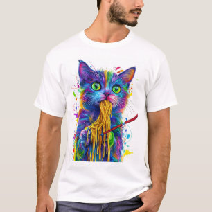Pasta Picasso Cat � Hilarious Artist Kitty Food T-Shirt