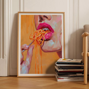 Pasta Print Eclectic Print Maximalist Print Colorf