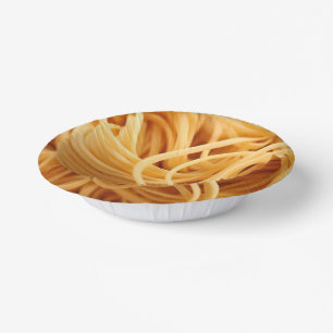 Pasta printed paper plate bowl