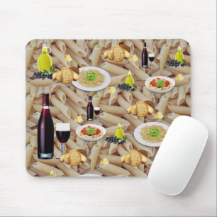 Pasta Red Wine Mouse Pad! Mouse Pad