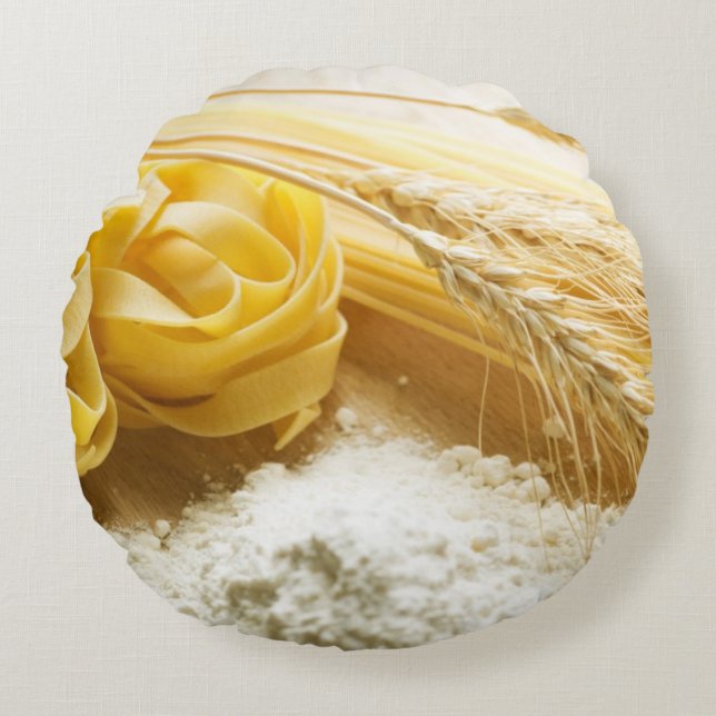 Pasta Round Pillow (Front)