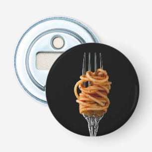 Pasta spun on a Fork, Food Spaghetti Bottle Opener