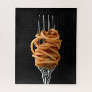 Pasta spun on a Fork, Food Spaghetti Jigsaw Puzzle