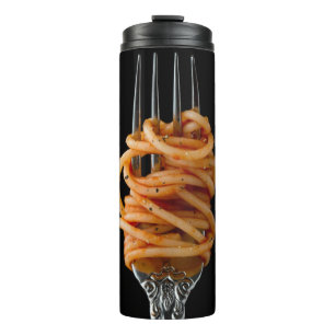 Pasta spun on a Fork, Food Spaghetti Thermal Tumbler