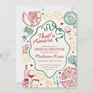 Pasta Thats Amore Italian Brunch Bridal Shower Invitation