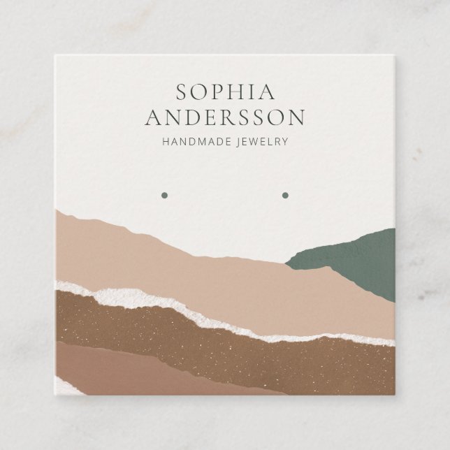 Paste Abstractl Landscape Earring Display Card (Front)