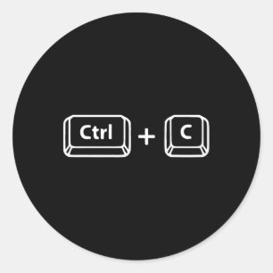Paste Ctrl C Ctrl V Dad Son Happy Father39s Day Fa Classic Round Sticker