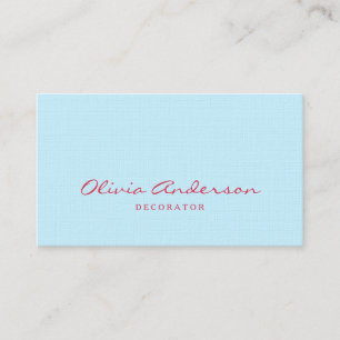 Paste sky blue minimalistic business card
