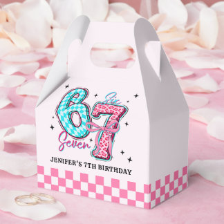 Pastel 67 Six Seven Girl Birthday Party Favor Box