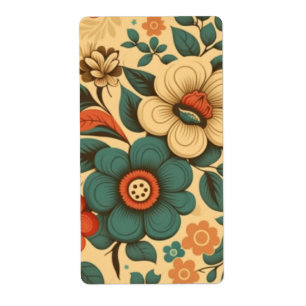 Pastel à fleurs vintage design rétro