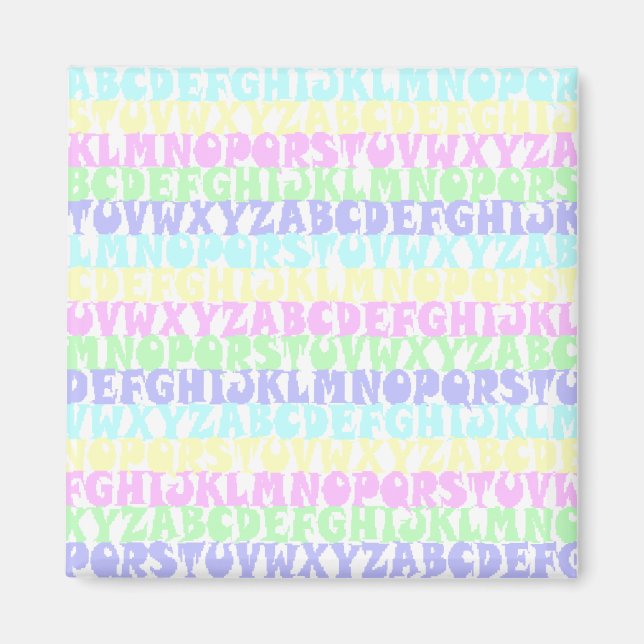 Pastel ABCs Magnet (Front)