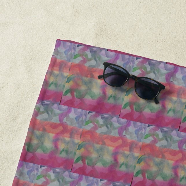 Pastel Abstract Art  Beach Towel (In Situ)