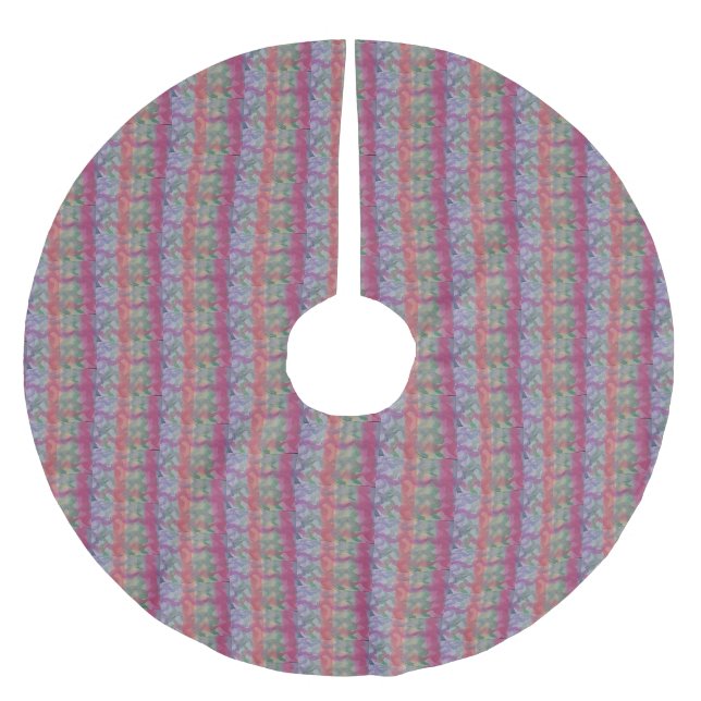 Pastel Abstract Art  Brushed Polyester Tree Skirt (Front)