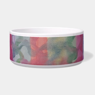 Pastel Abstract Art Ceramic Pet Bowl