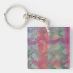 Pastel Abstract Art  Keychain