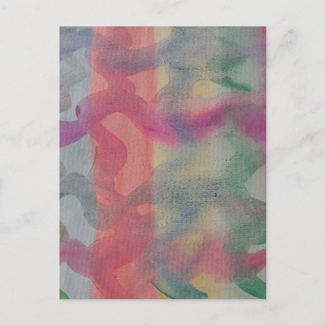 Pastel Abstract Art Postcard (Front)