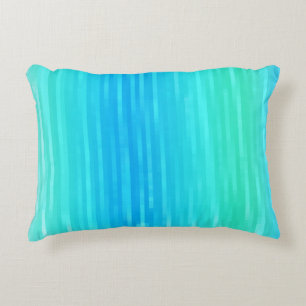 Pastel Abstract Art Teal Turquoise Blue Green Decorative Pillow