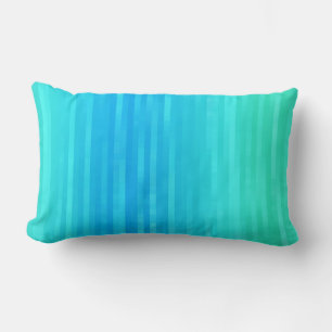 Pastel Abstract Art Teal Turquoise Blue Green Lumbar Pillow