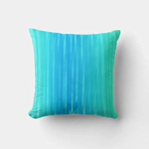 Pastel Abstract Art Teal Turquoise Blue Green Throw Pillow