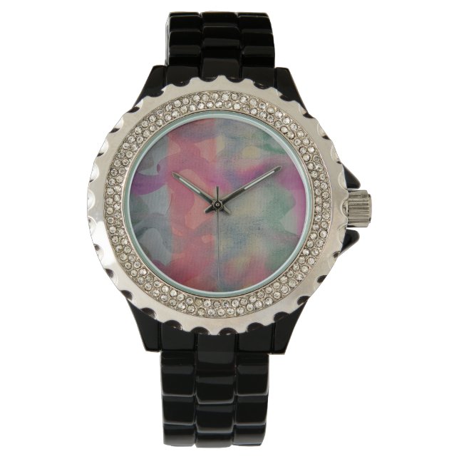 Pastel Abstract Art  Watch (Front)