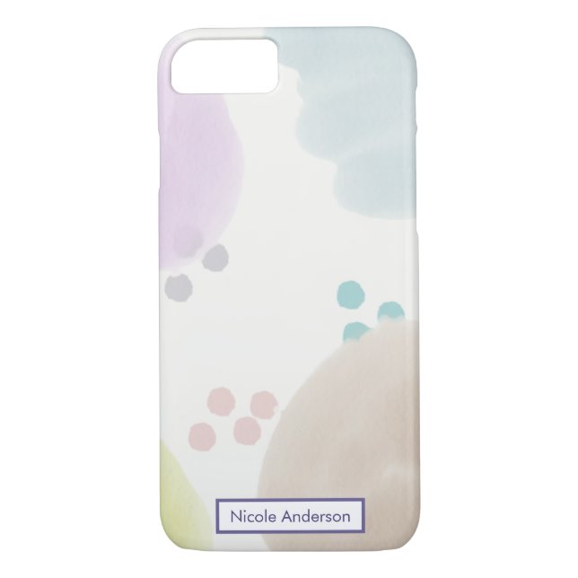 Pastel Abstract Brush Strokes Case-Mate iPhone Case (Back)