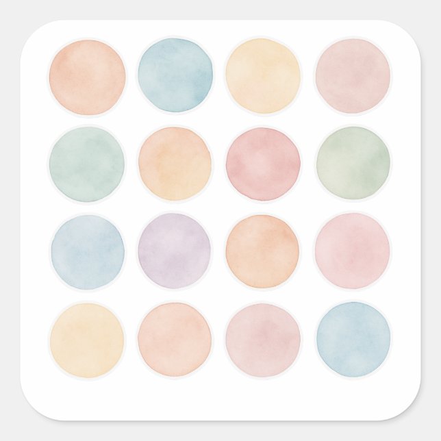 Pastel Abstract Bubble Sticker Sheet (Devant)