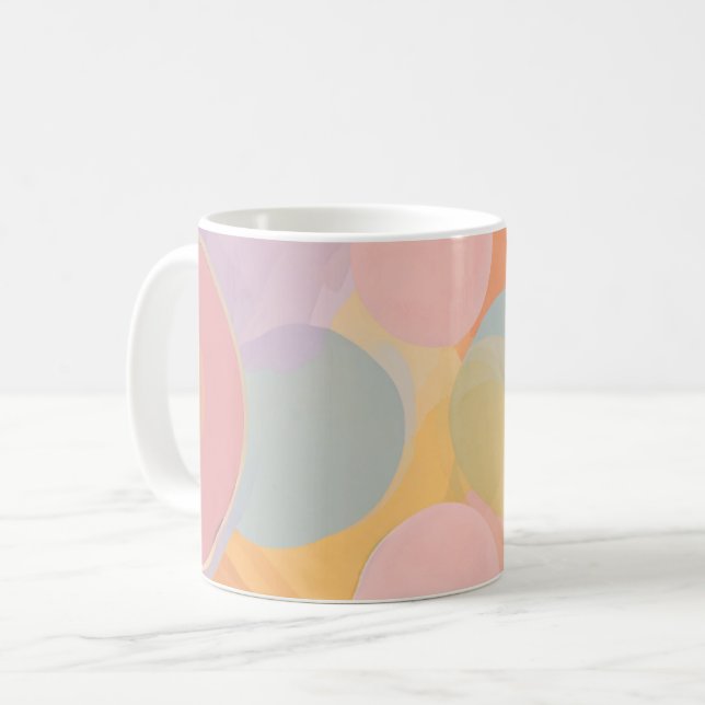 Pastel Abstract Checkout Pattern Mug Design (Front Left)