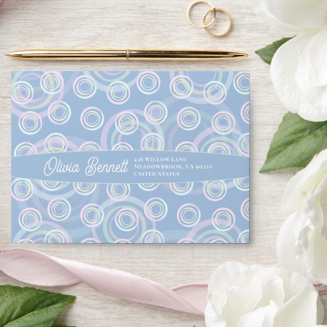 Pastel Abstract Circles Envelope (Wedding)