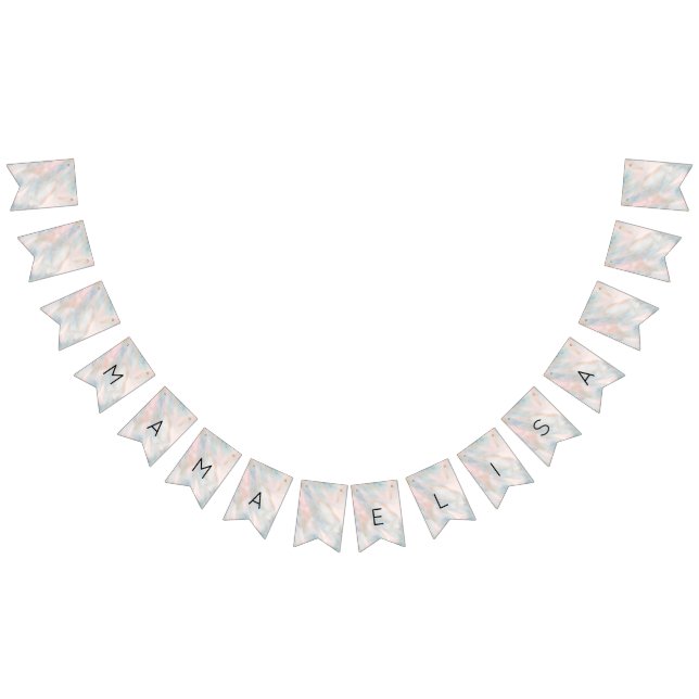 Pastel Abstract Elegant Chic CUSTOM BABY SHOWER Bunting Flags (All)