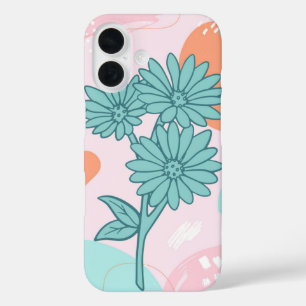 Pastel Abstract Floral iPhone 16 Case